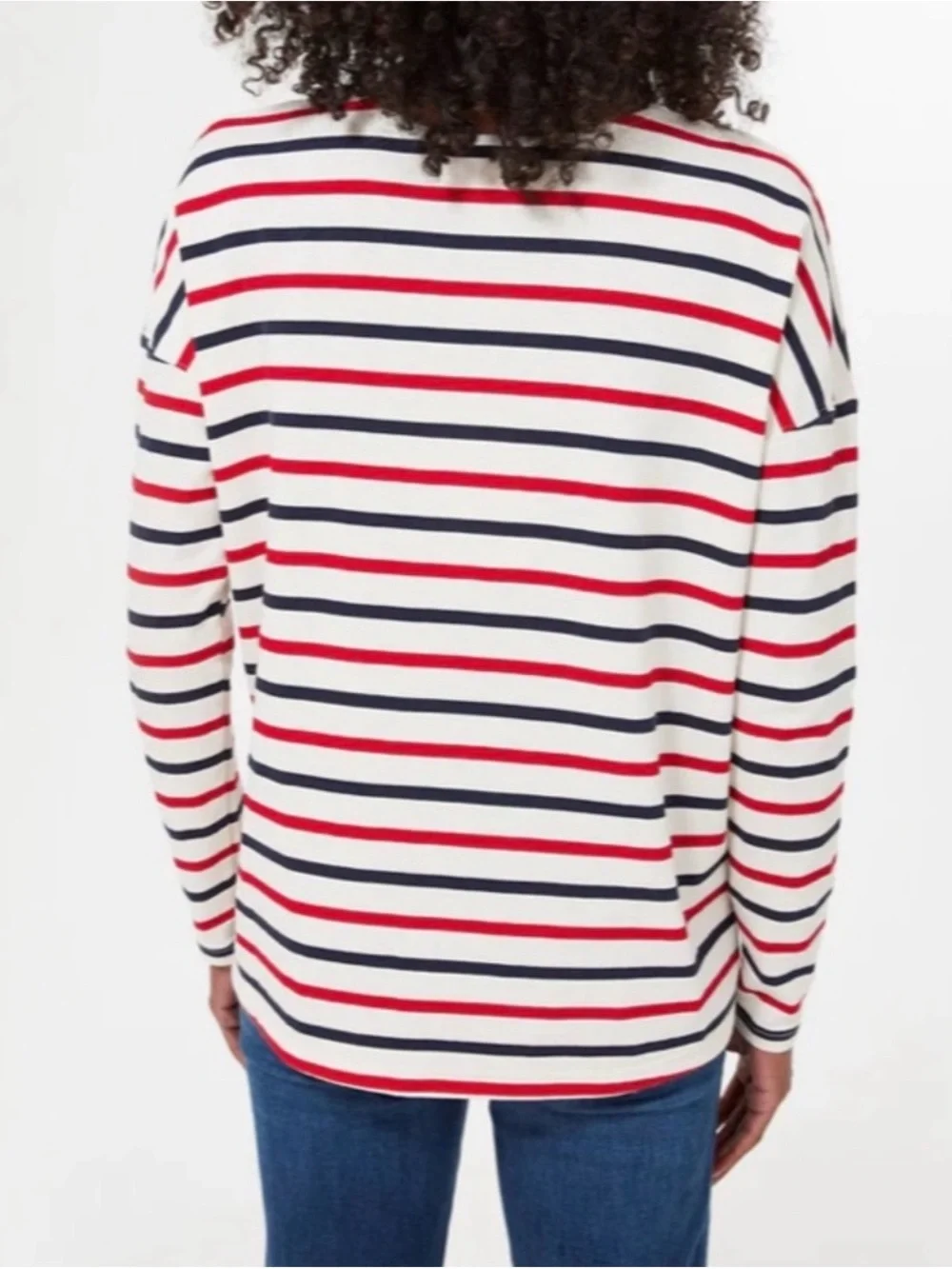 Tuckernuck Americana Stripe Hayden Tee Long-Sleeve Top in White, Red & Navy - Picture 4 of 10